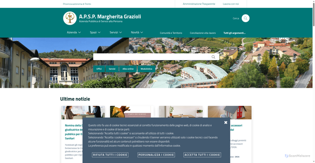 Security scan screenshot of https://www.apspgrazioli.it/
