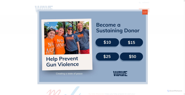 Security scan screenshot of https://waveedfund.org/the-next-election/