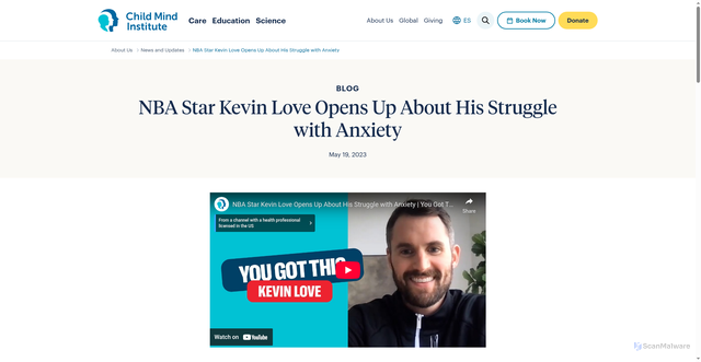 Security scan screenshot of https://childmind.org/blog/nba-star-kevin-love-opens-up-about-his-struggle-with-anxiety/