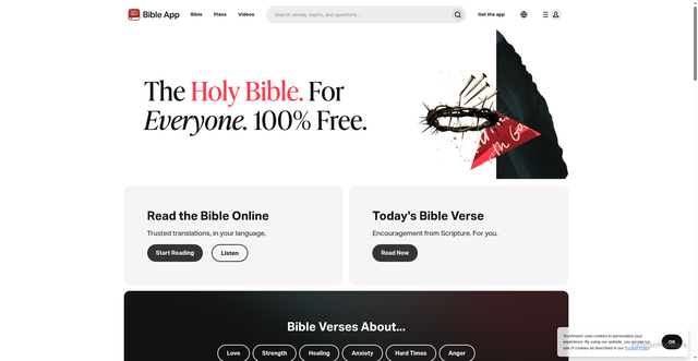 Security scan screenshot of https://bible.com