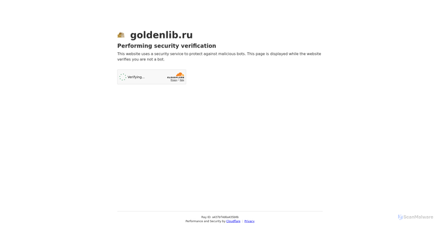 Security scan screenshot of https://goldenlib.ru