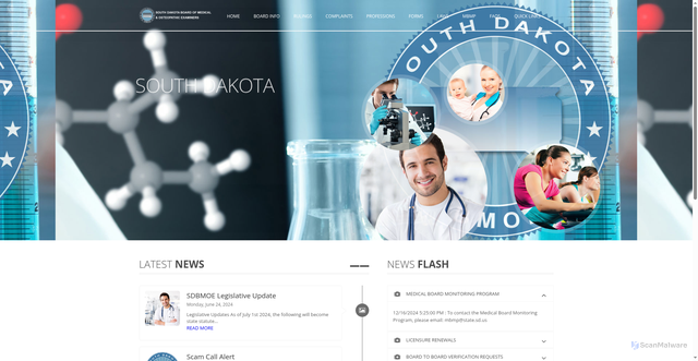 Security scan screenshot of https://sdbmoe.gov/