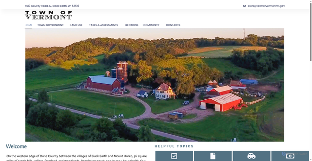 Security scan screenshot of https://townofvermontwi.gov/