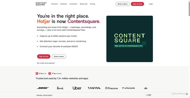 Security scan screenshot of https://vc-live-cf.hotjar.io