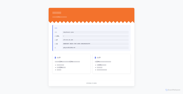 Security scan screenshot of https://vbyvhxoul.cyou/