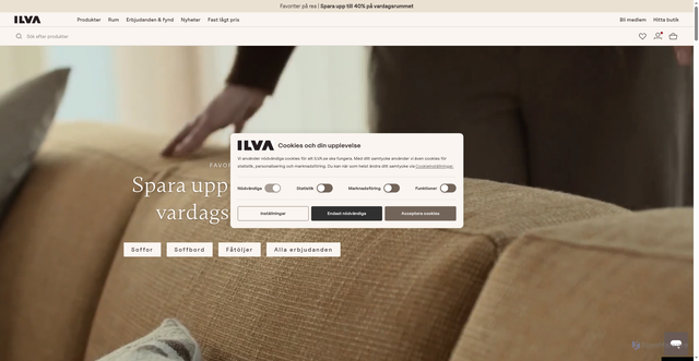 Security scan screenshot of https://ilva.se