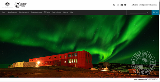 Security scan screenshot of https://www.antarctica.gov.au/