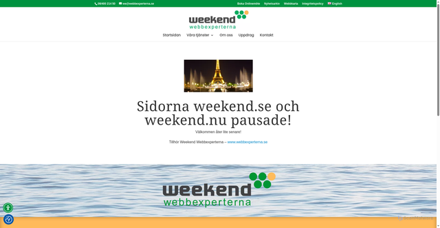Security scan screenshot of https://weekend.nu