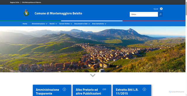 Security scan screenshot of https://www.comune.montemaggiorebelsito.pa.it/