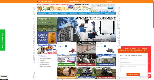 Security scan screenshot of https://www.saferwholesale.com