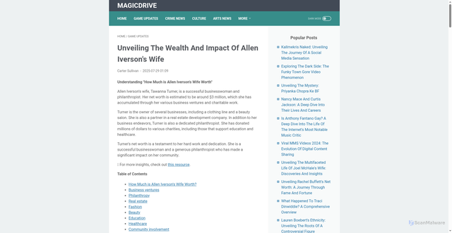 Security scan screenshot of https://www.giantspectacular.com/unveiling-the-wealth-and-impact-of/13298507.html