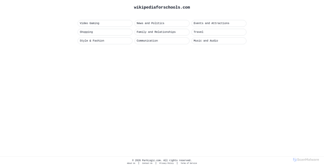 Security scan screenshot of https://www.wikipediaforschools.com