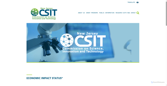 Security scan screenshot of https://www.njcsit.gov/