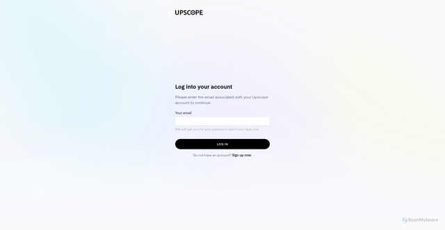 Security scan screenshot of https://app.upscope.io
