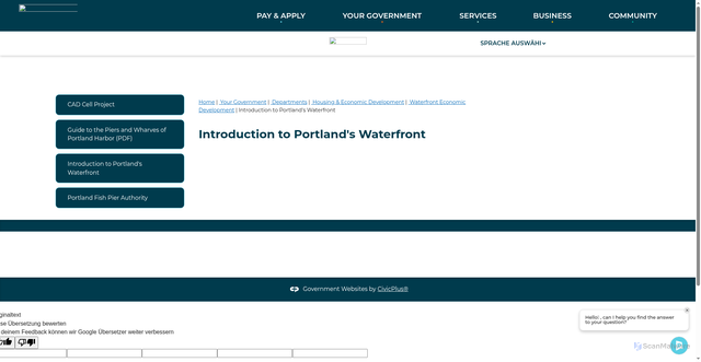 Security scan screenshot of https://www.portlandmaine.gov/347/Introduction-to-Portlands-Waterfront