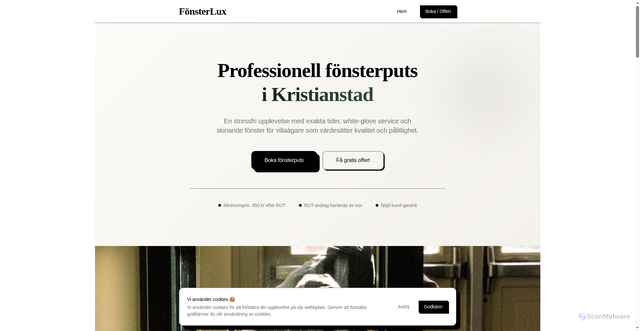 Security scan screenshot of https://fonsterlux.se