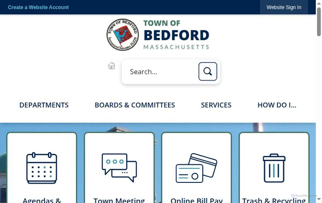 Security scan screenshot of https://bedfordma.gov/