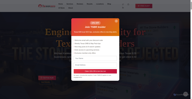 Security scan screenshot of https://tsbr-enterprises.pages.dev/