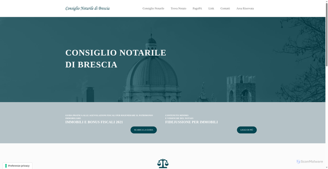 Security scan screenshot of https://www.notariato.brescia.it