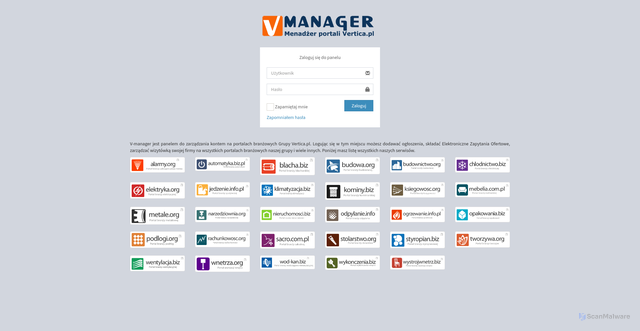 Security scan screenshot of https://v-manager.pl