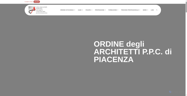 Security scan screenshot of https://www.ordinearchitetti.piacenza.it