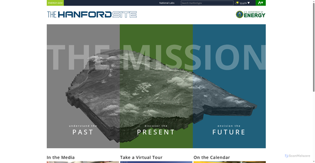 Security scan screenshot of https://www.hanford.gov/