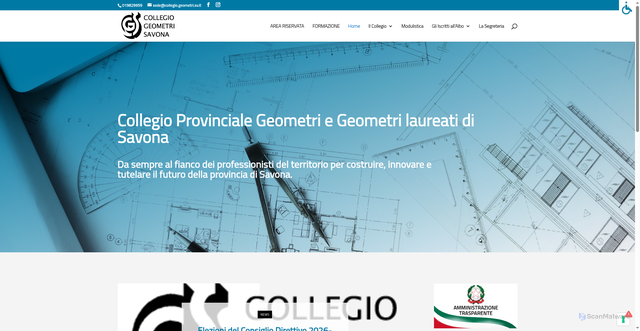 Security scan screenshot of https://collegio.geometri.sv.it/