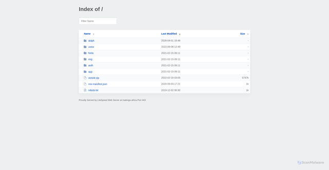 Security scan screenshot of https://malengo.africa/?MD