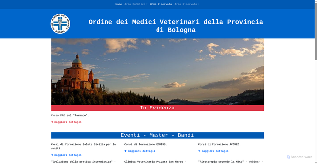 Security scan screenshot of https://www.mediciveterinari.bo.it