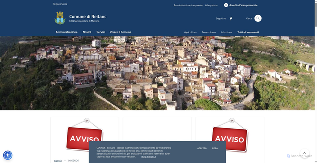 Security scan screenshot of https://www.comunereitano.com/