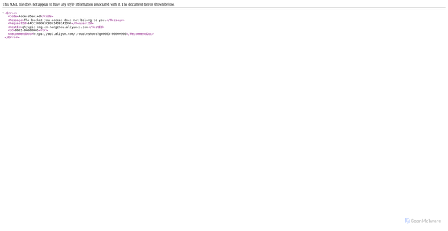 Security scan screenshot of https://qhyxpicoss.kujiale.com