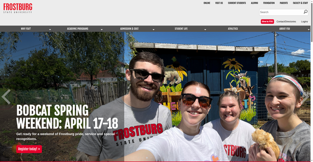 Security scan screenshot of https://www.frostburg.edu