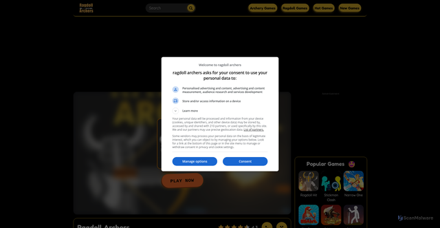 Security scan screenshot of https://ragdollarchers2.io