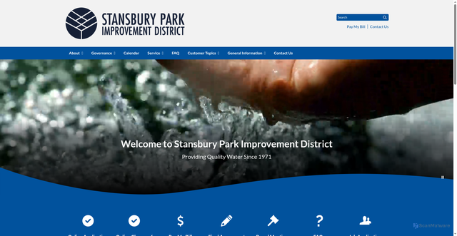 Security scan screenshot of https://www.stansburywater.gov/