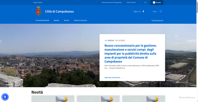 Security scan screenshot of https://www.comune.campobasso.it/