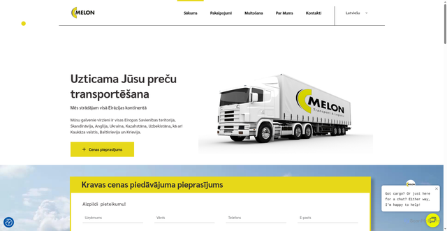 Security scan screenshot of http://www.melonlogistic.com/