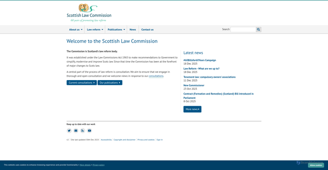 Security scan screenshot of https://www.scotlawcom.gov.uk/
