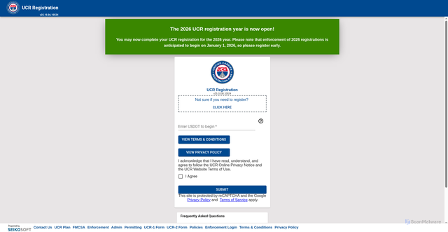 Security scan screenshot of https://www.ucr.gov/