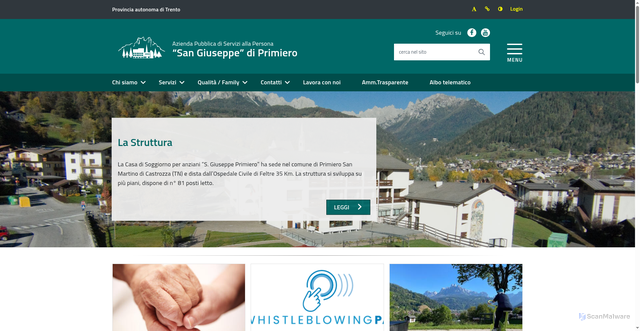 Security scan screenshot of https://www.apsp-primiero.net/