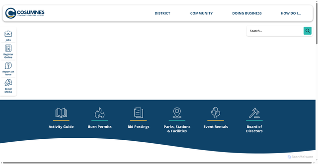 Security scan screenshot of https://cosumnescsd.gov/