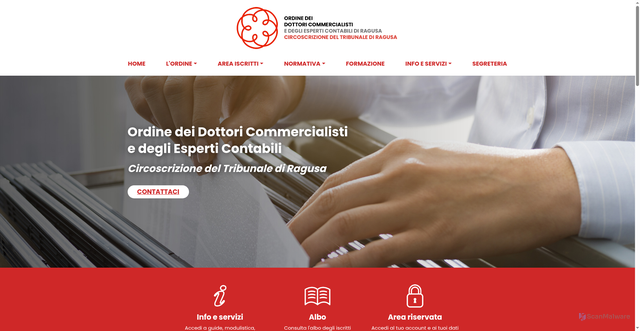 Security scan screenshot of https://www.odcecrg.it/