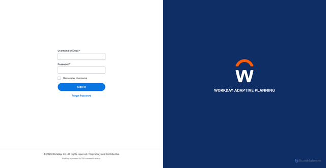 Security scan screenshot of https://livec63a08.adaptiveplanning.com