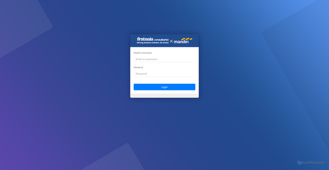 Security scan screenshot of http://report-bankmandiri.firstasiaconsultants.id/