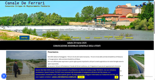 Security scan screenshot of https://www.canaledeferrari.it/