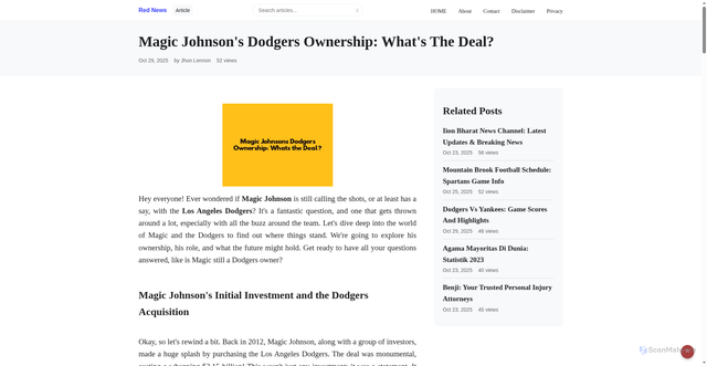 Security scan screenshot of https://va3fyx.com/blog/magic-johnsons-dodgers-ownership-whats