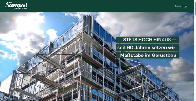 Security scan screenshot of https://siemens-geruestbau.de
