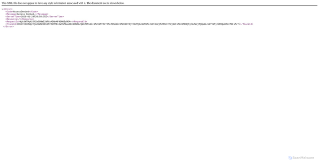 Security scan screenshot of https://win-crashdump-upload-1255554080.cos.ap-beijing.myqcloud.com