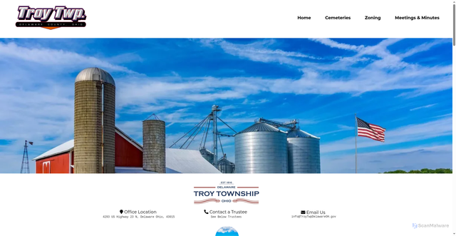 Security scan screenshot of https://troytwpdelawareoh.gov/