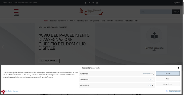 Security scan screenshot of https://www.ag.camcom.it/