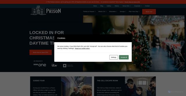 Security scan screenshot of https://www.shrewsburyprison.com/
